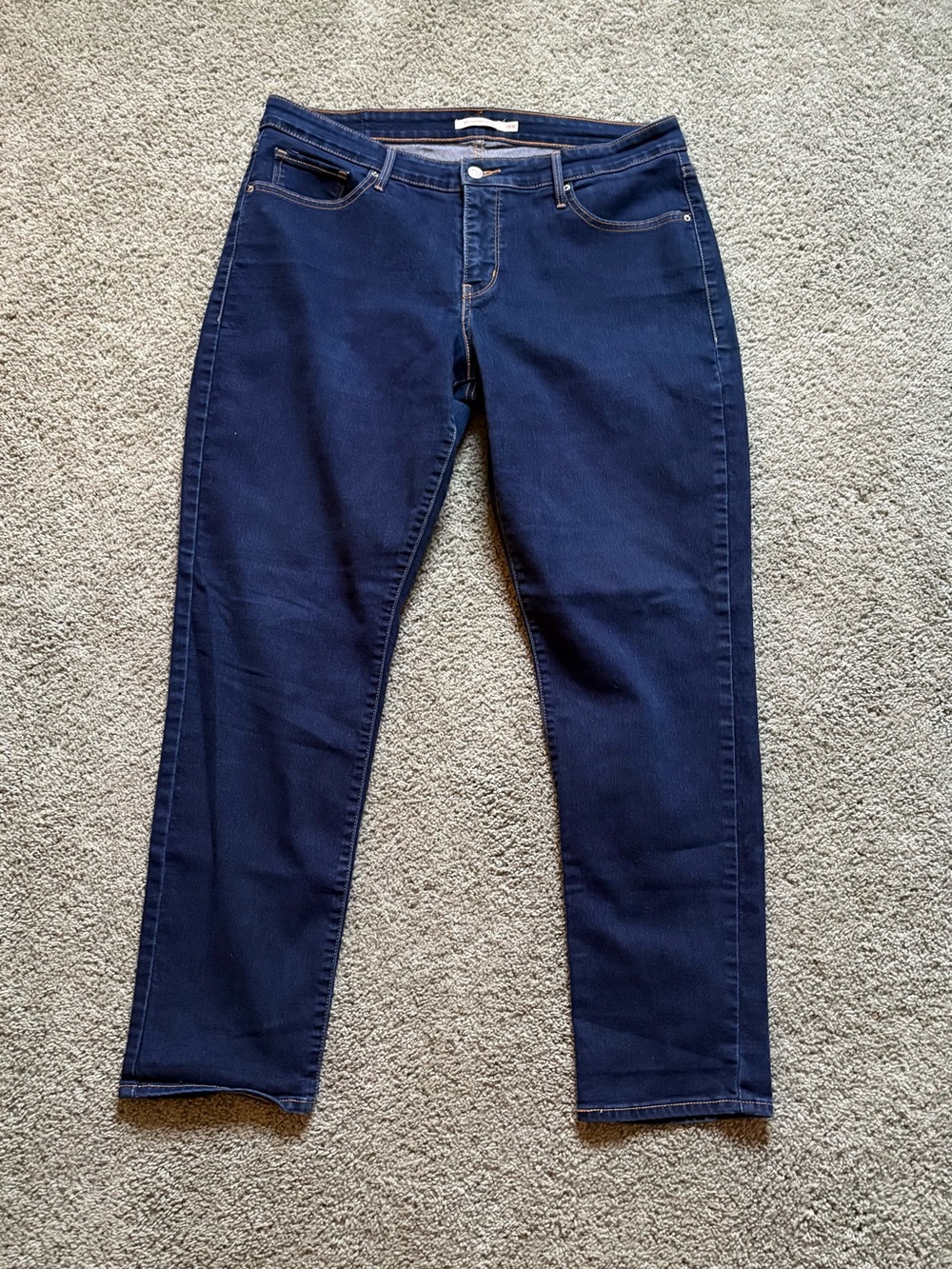 Levi’s 311 Shaping Skinny Jeans Womens Size 18W Stretch Denim Mid Rise Dark Wash